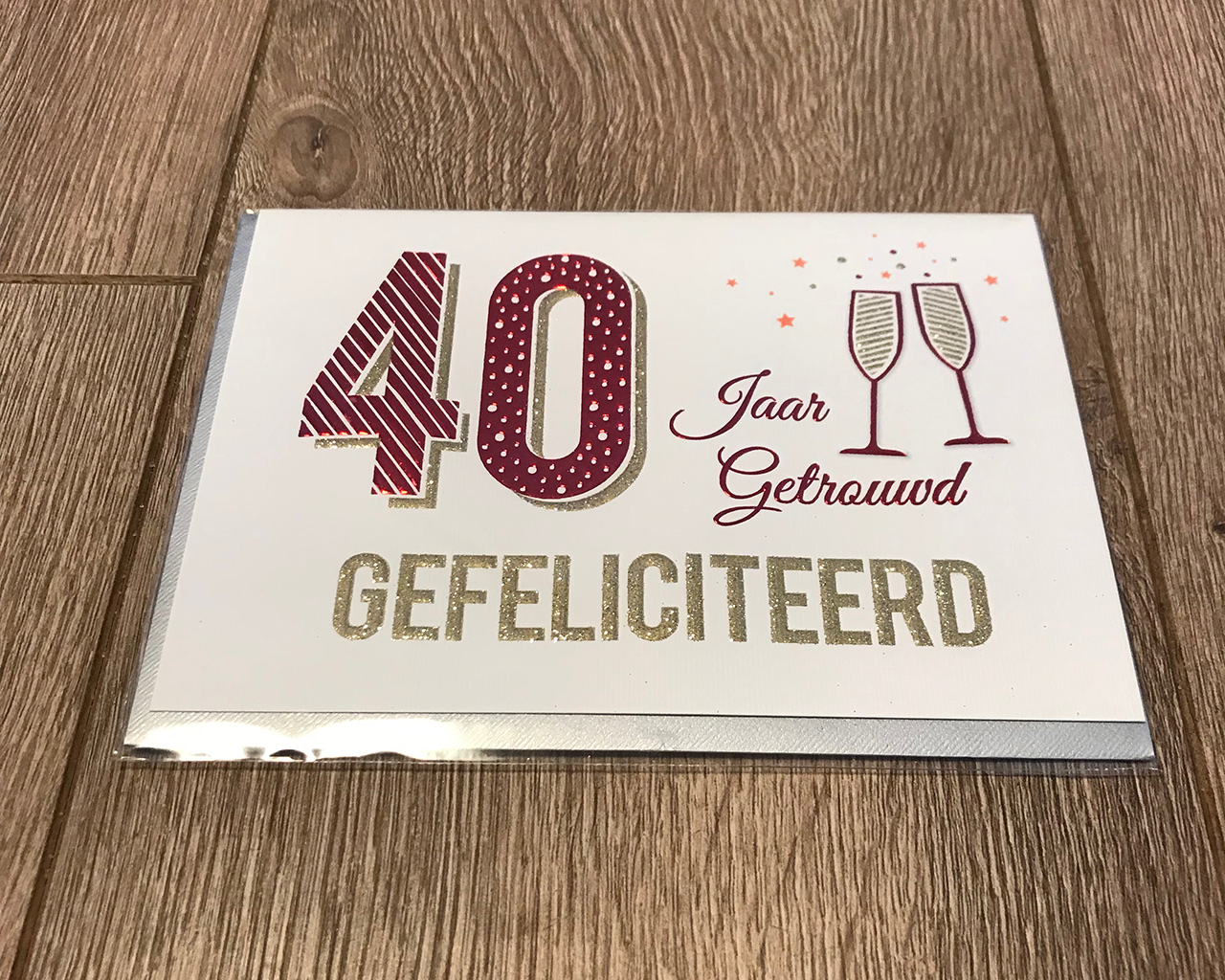 Nieuw 40 jaar getrouwd kaart - Bloem, Kaart en Kleur TA-51